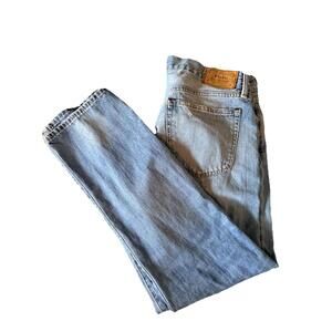 Polo Ralph Lauren Jeans Mens 34x30 Light Wash Distressed Straight Leg Denim